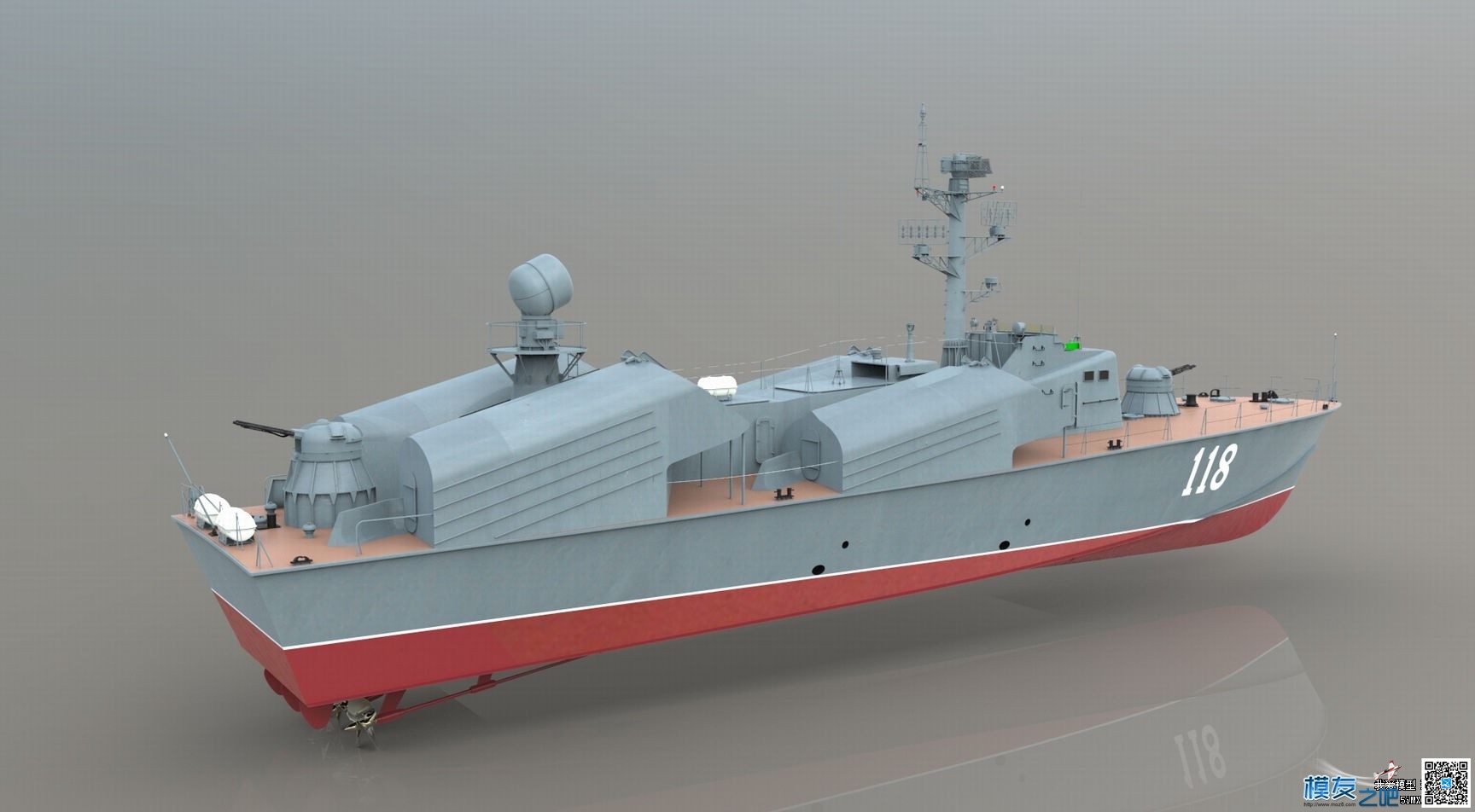 【偶尔飞一次】制作【俄罗斯黄蜂3型导弹艇】模型 图纸 作者:漂洋过海 813 