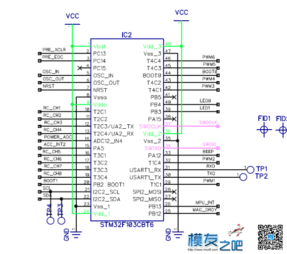 naze32 rev4 原理图文件 pdf原理图转ad,原理图 作者:一点痕迹 3181 