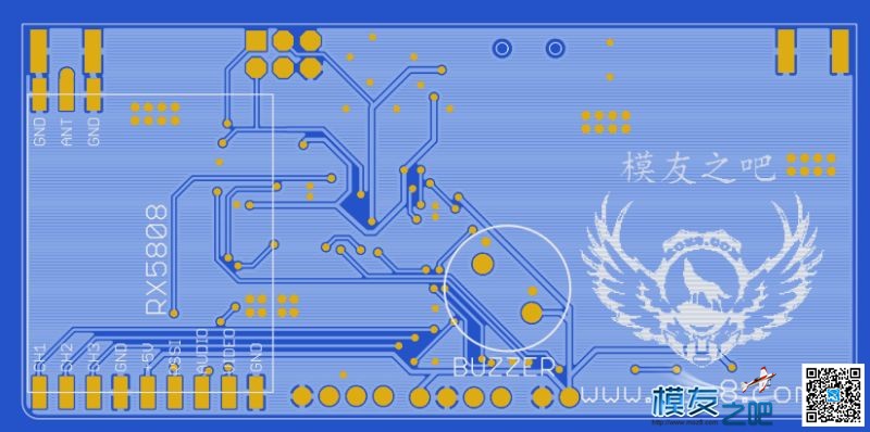 模友之吧版本～显示器5.8g开源双接收 pcb wifi天线,视频教程,显示器,制作,信息 作者:飞天狼 5819 