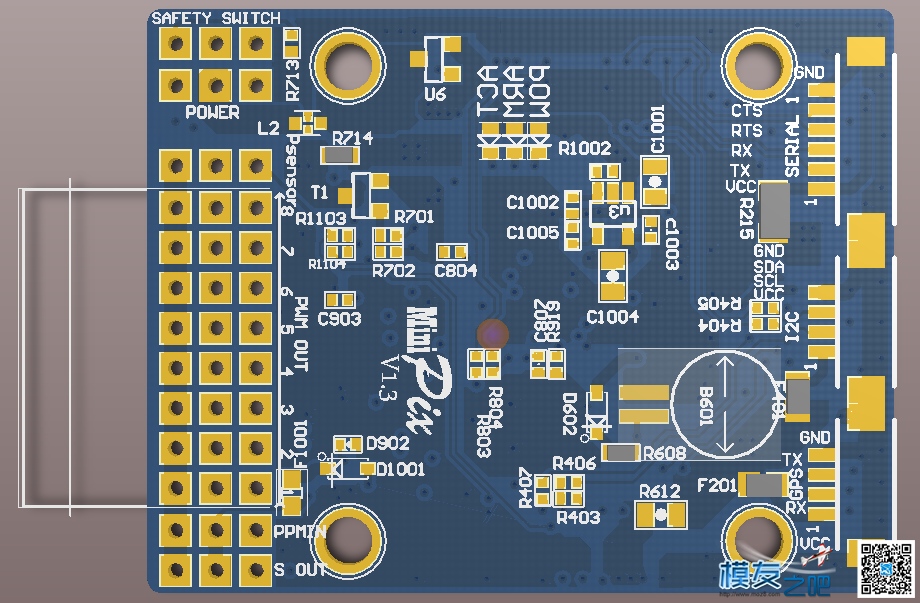 网上找的minipix pcb文件和bom表 PIX,PCB,不知道,有能力,网上 作者:blackcake 3666 