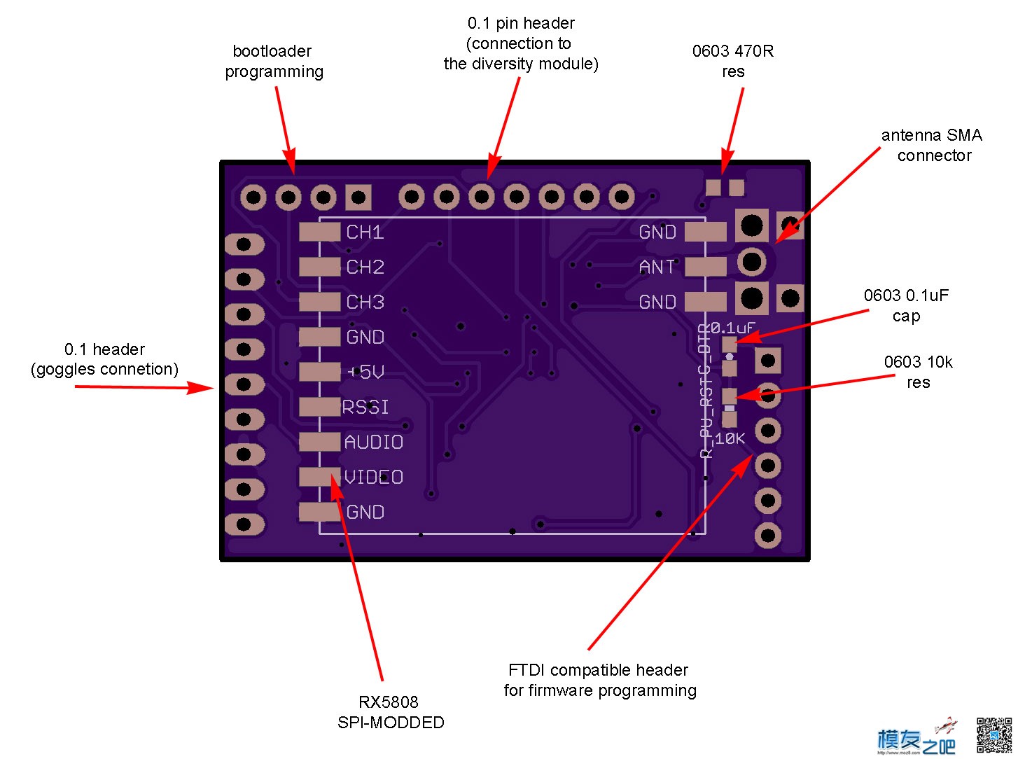 来个开源 肥鲨双接收资料 开源,DIY,5808开源双接收,开源pcb文件 作者:wcq12 1207 