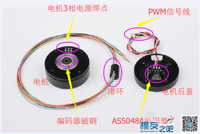 AS5048A磁编码器集PWM/SPI接口码盘精度12-14bit云台码盘电机适用 编码器,电机 作者:xfhllm 1345 