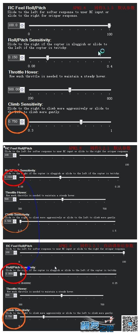 关于apm2.8  固件3.2.1自动调参，欢迎大家讨论 电机,航拍,固件,APM,jiangapm0 作者:new0618 5707 