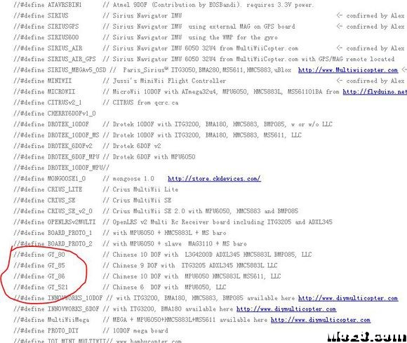【分享】让Multiwii支持更多IMU传感器模块 舵机,飞控,电机,开源,DIY 作者:TwoOne 2496 