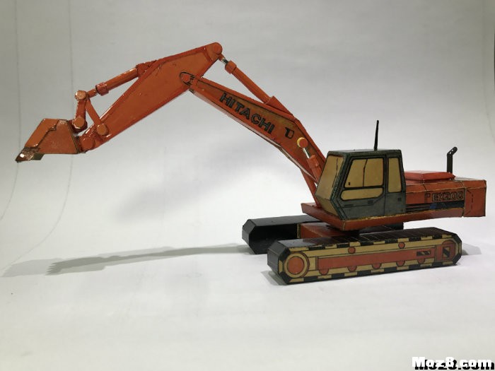 我1994年设计的日立EX200履带挖掘机纸艺模型（简单普及型...i 模型,1994年,挖掘机,设计,日立 作者:津曹珉创意模型 4430 