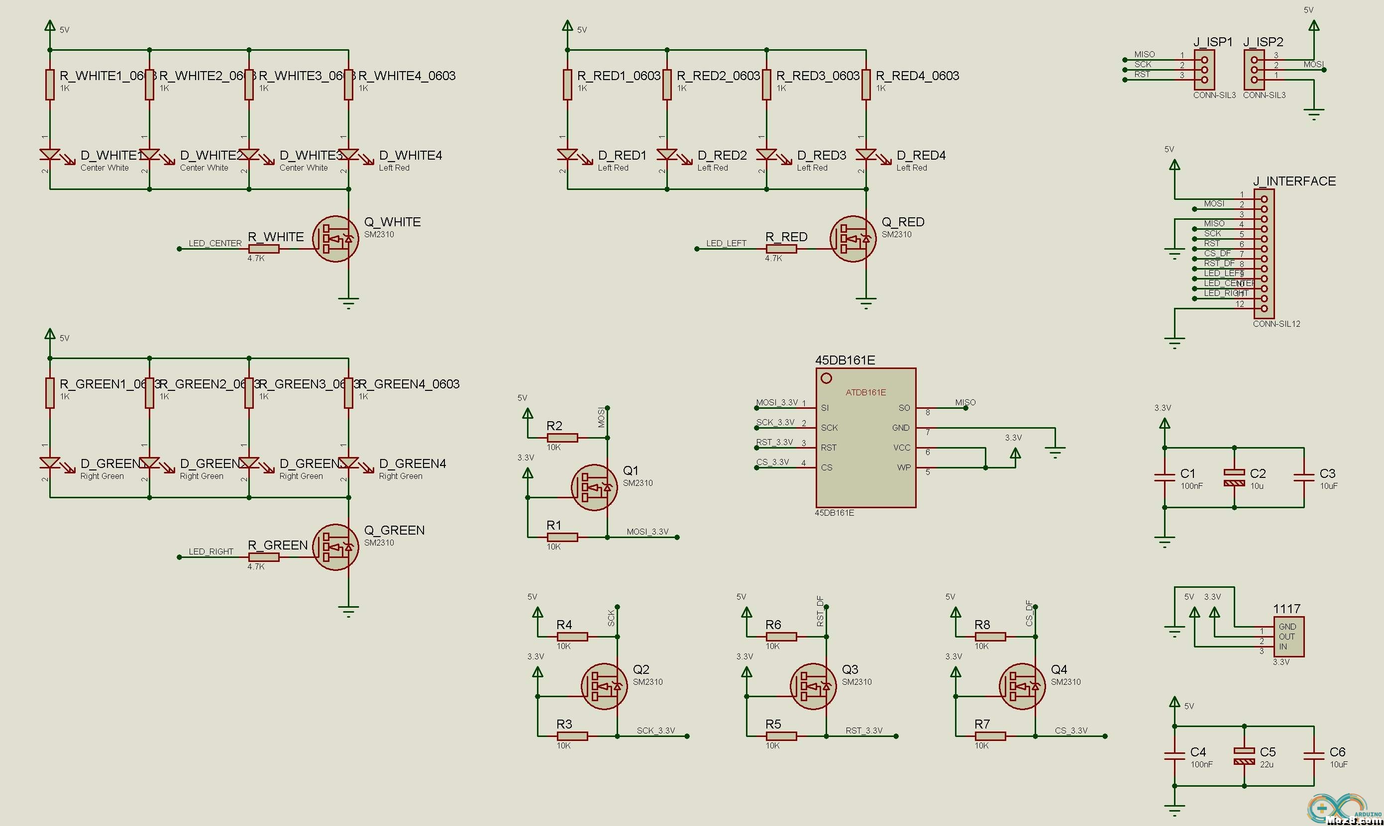 画了一个兼容 ArduCopter 3.2.1 的飞控，原理图、PCB、固件。  作者:布丁 1482 