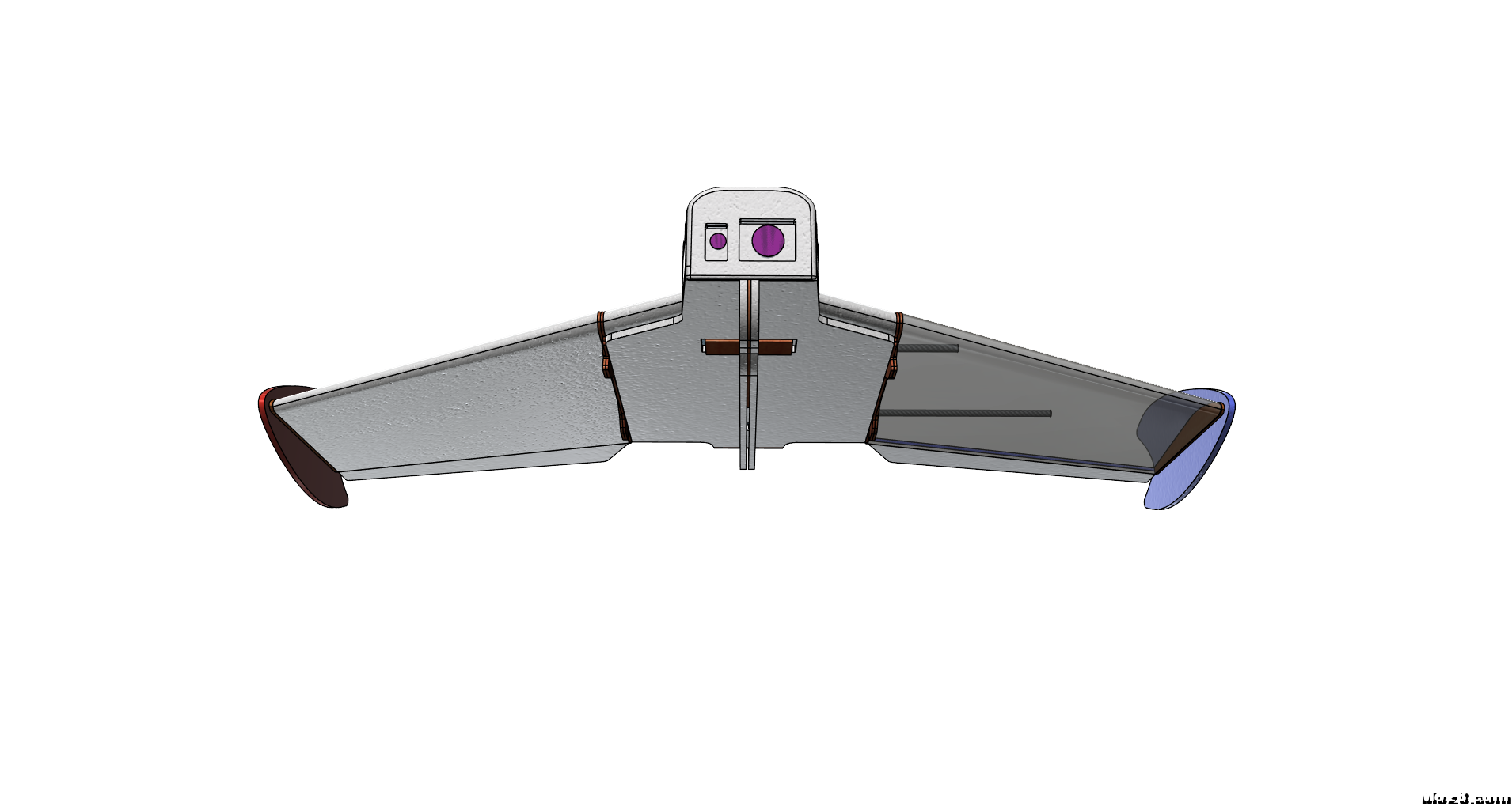 Laputa-780-II，继续改进PP板飞翼（附试炸视频） 电池,飞控,飞翼,hirm飞翼,消失的飞翼 作者:peter33 1736 