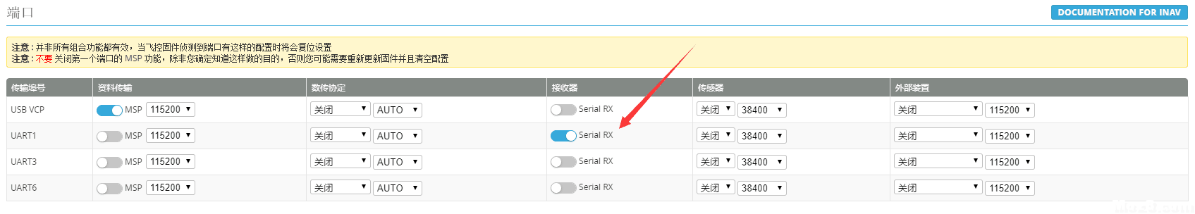 F4V3飞控刷INAV用R9MM使用F.PORT协议链接飞控的设置 飞控,遥控器,FRSKY,接收机,固件 作者:akari_tun 9811 