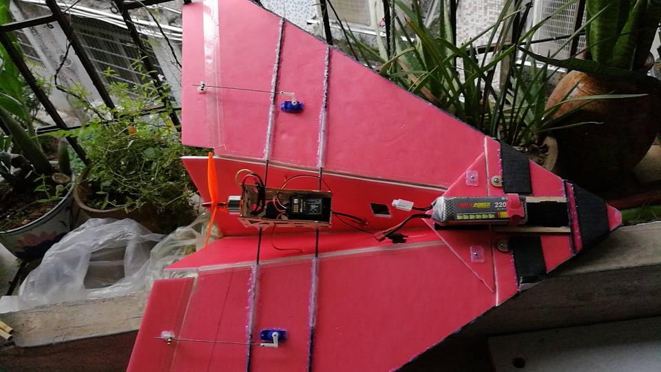 做个可折叠纸飞机，飞得还行 电池,舵机,电机,图纸 作者:wooddoor 7747 