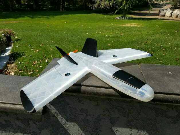 3D打印前掠翼飞机图纸 3D打印,图纸 作者:炸鸡狂魔 4648 