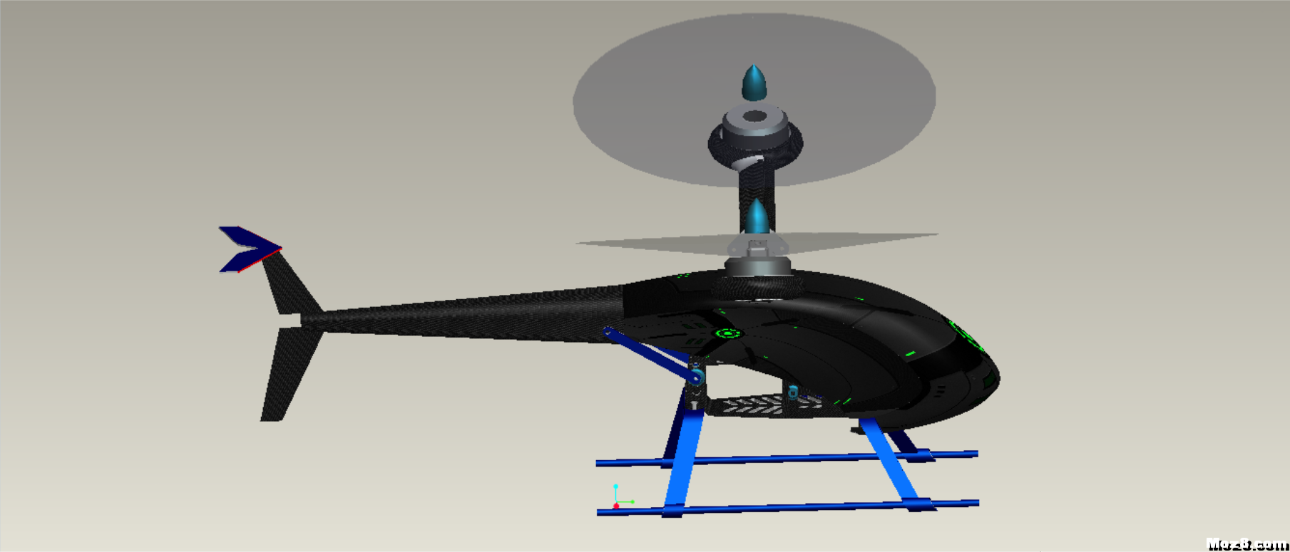 蜂鸟250两轴飞行器（文末附3D打印图纸） 固定翼,直升机,电机,3D打印,图纸 作者:Frontier 1316 