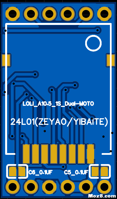 打板文件 LOLI 1S接收机（两路空心杯直驱和两路舵机控制） 舵机,电机,接收机 作者:abu0323 8316 