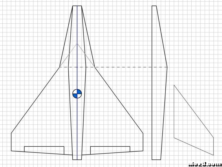 PM.第一次造的三角翼小飞机，制作简单（附图纸） 双三角翼飞机,飞机副翼,三翼飞机 作者:pmzdc 6651 
