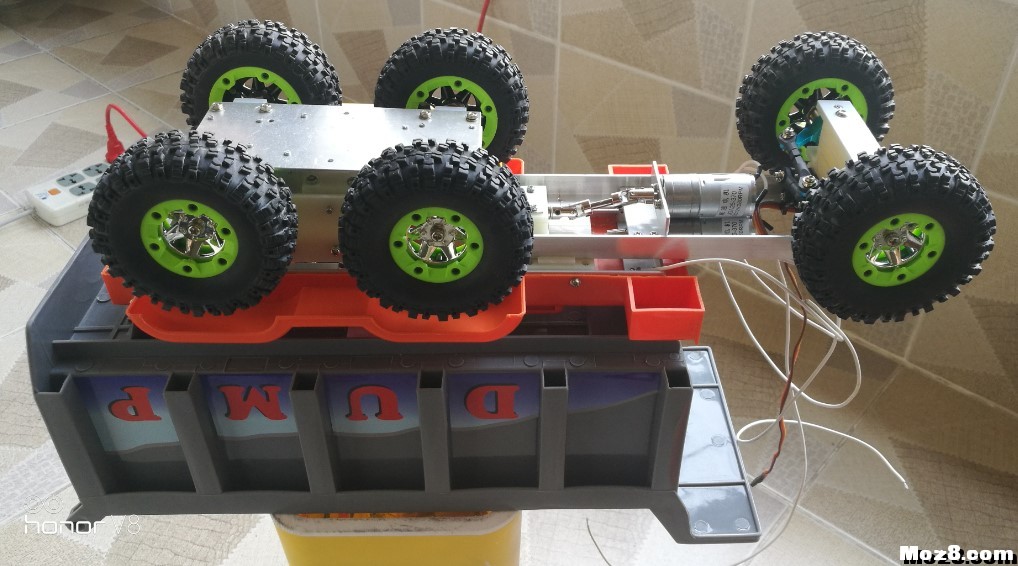 改制惯性玩具自卸车为遥控车 电池,舵机,电机,图纸,接收机 作者:xuebj 8795 