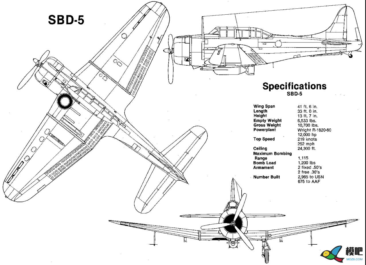 开工啰！SBD无畏式俯冲轰炸机建模纪实--连载！ 图纸,炸机,轻木 作者:burnproof 3290 