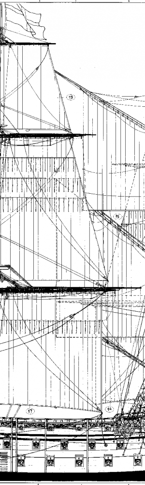 1719 皇家威廉号帆船图纸，有兴趣的朋友可以手工制作