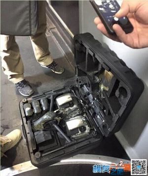 大疆“悟”锂电池貌似在飞机上自燃了！