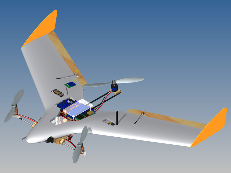 飞翼式垂直起降无人机 无人机,飞翼,控制器 作者:ztx 5239 