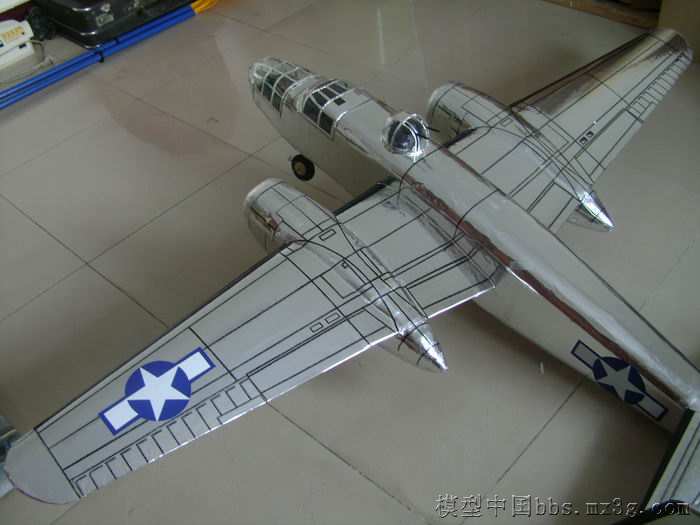 【转马头】大飞机 我的梦－－两米翼展B-25轰炸机模型的廉... 电池,舵机,电调,电机,图纸 作者:twototoo 5745 