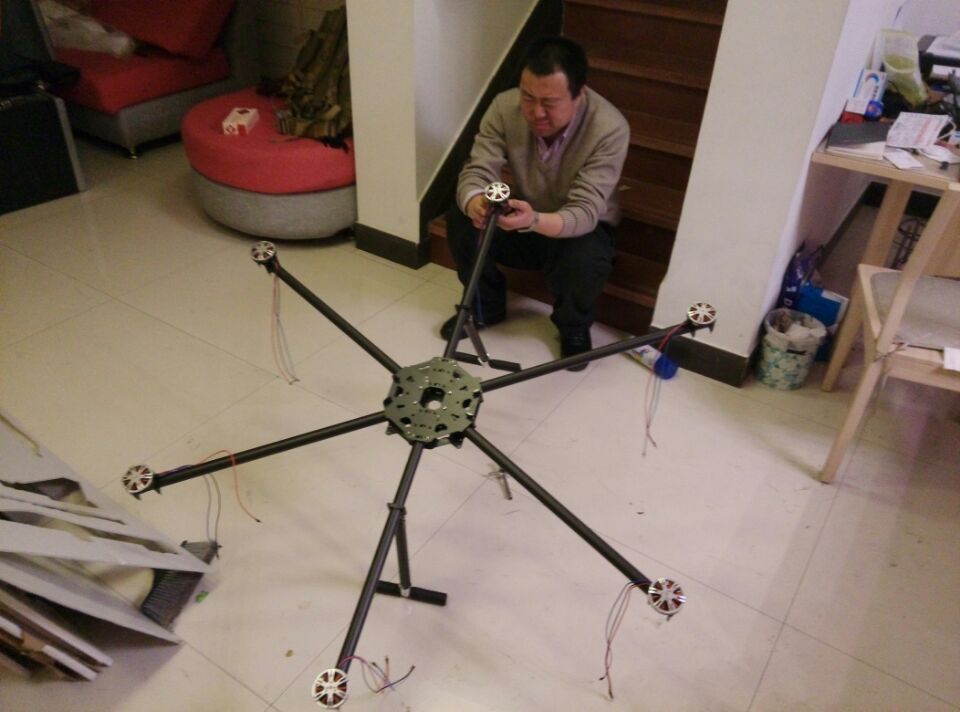 1400mm轴距六轴飞行器安装 飞控,电调,电机,六轴,OSD 作者:俞辰 1474 