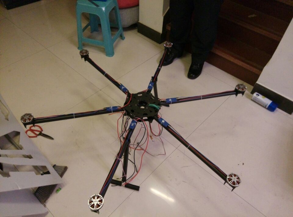1400mm轴距六轴飞行器安装 飞控,电调,电机,六轴,OSD 作者:俞辰 9618 
