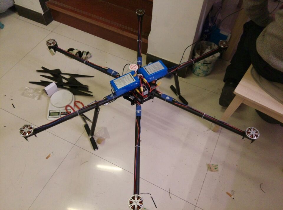 1400mm轴距六轴飞行器安装 飞控,电调,电机,六轴,OSD 作者:俞辰 2177 