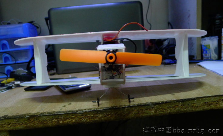 转【一瓶茶】迷你版F3P双翼机，大约55g 电池,舵机,电机,图纸 作者:狂情怒放 4007 