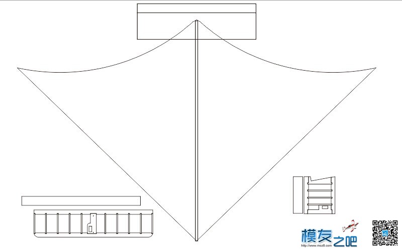 容易做、容易飞，不易炸鸡的伞翼机（两面图） 电池,舵机,轻木,html,起落架 作者:zhen_sr 4300 