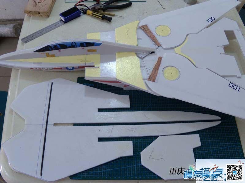 KT板神机】可变翼F-14 两套制作教程 高清图片 续集3 教程 舵机,电机,遥控器,图纸,翼F哪里的车 作者:凯莱 679 