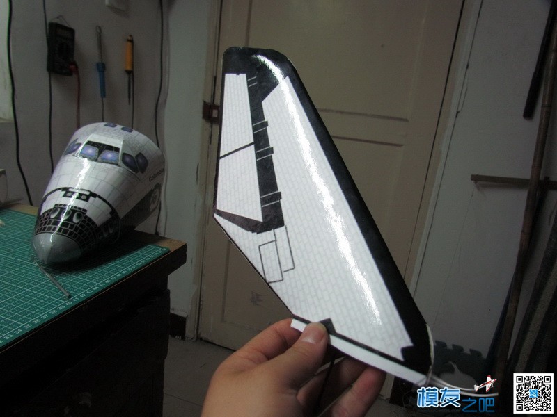航天飞机纸模型的RC改造（完整版） 电池,舵机,电调,电机,图纸 作者:马头 996 