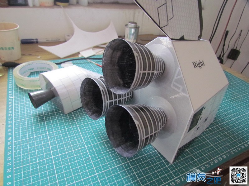 航天飞机纸模型的RC改造（完整版） 电池,舵机,电调,电机,图纸 作者:马头 427 