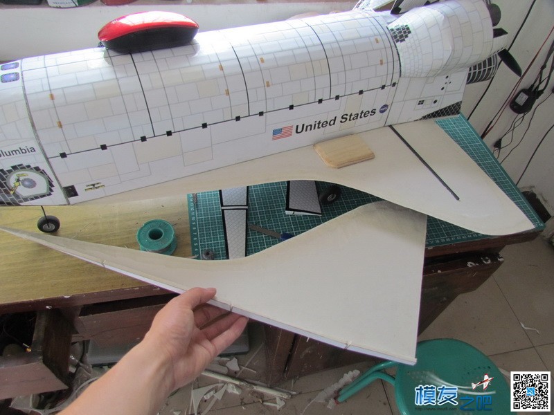 航天飞机纸模型的RC改造（完整版） 电池,舵机,电调,电机,图纸 作者:马头 355 