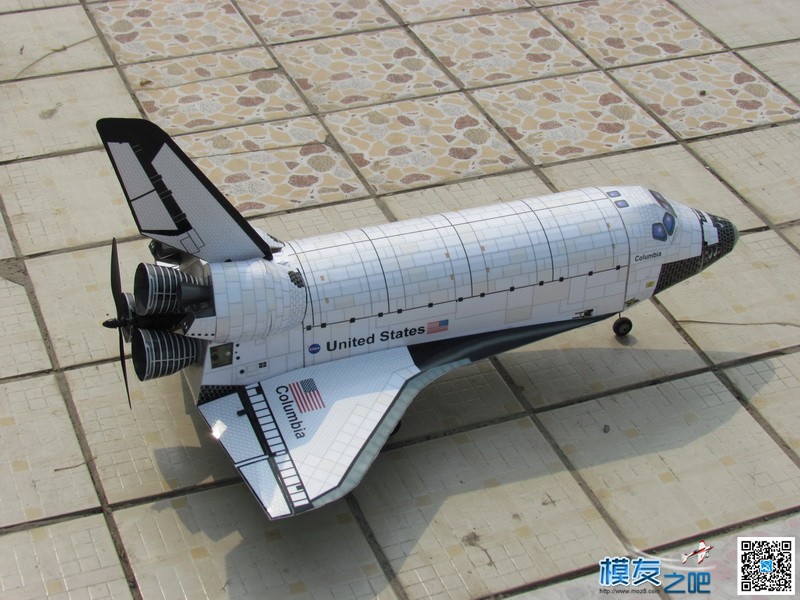 航天飞机纸模型的RC改造（完整版） 电池,舵机,电调,电机,图纸 作者:马头 9454 