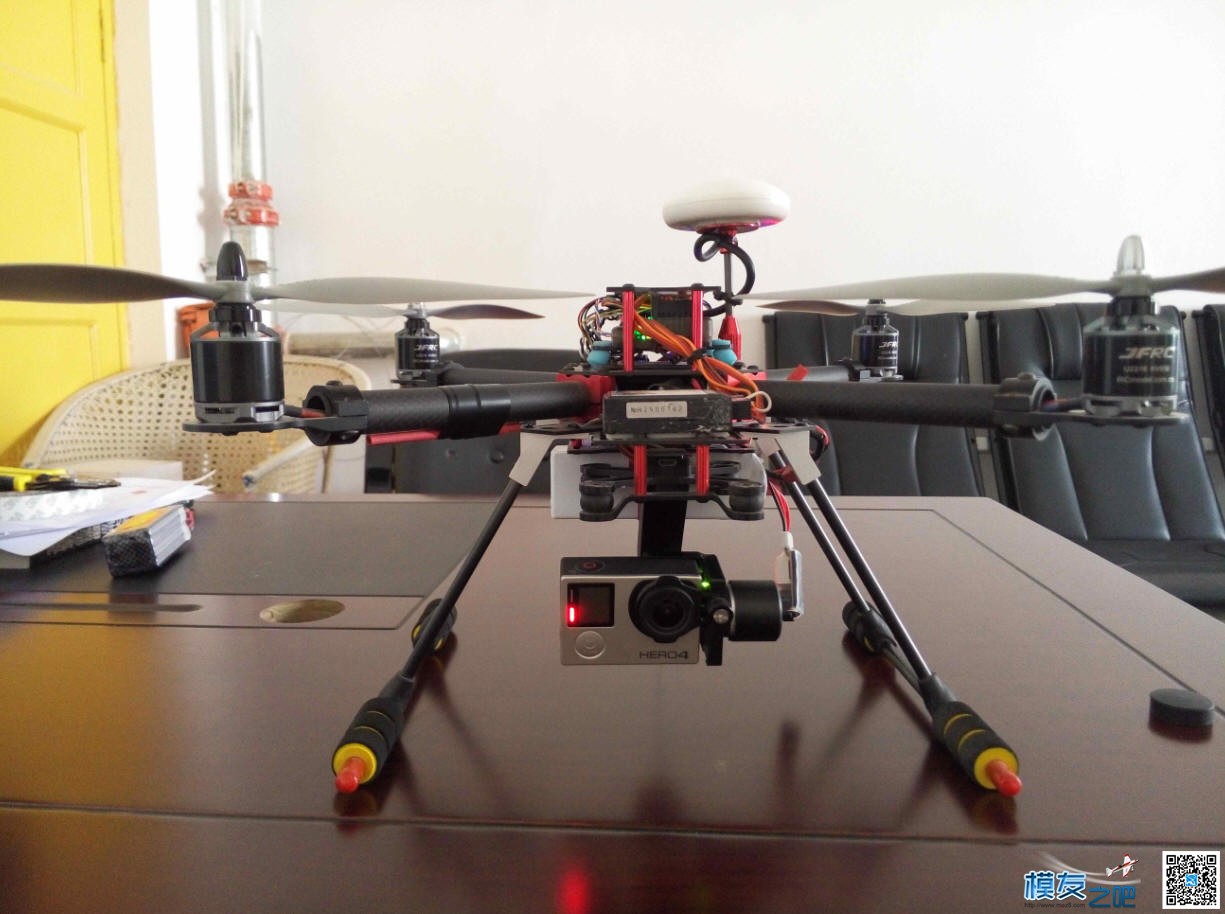 发个猛禽400XA云台测试帖子 电池,云台,图传,APM,GPS 作者:AIbluecapf 2600 