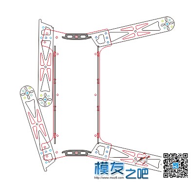 大号穿越机 400轴距图纸修改 穿越机,电调,图纸 作者:黄蜂 237 