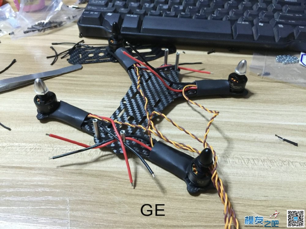 GE180Z  装机流程 减轻极致 天线,图传,飞控,电调,电机 作者:GE-FPV 5838 