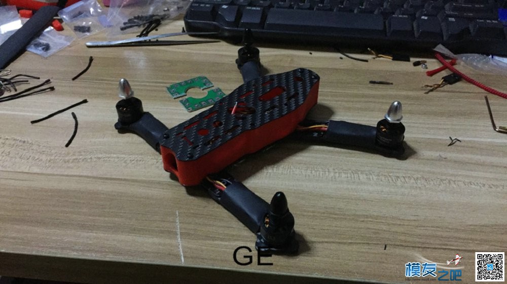 GE180Z  装机流程 减轻极致 天线,图传,飞控,电调,电机 作者:GE-FPV 2293 