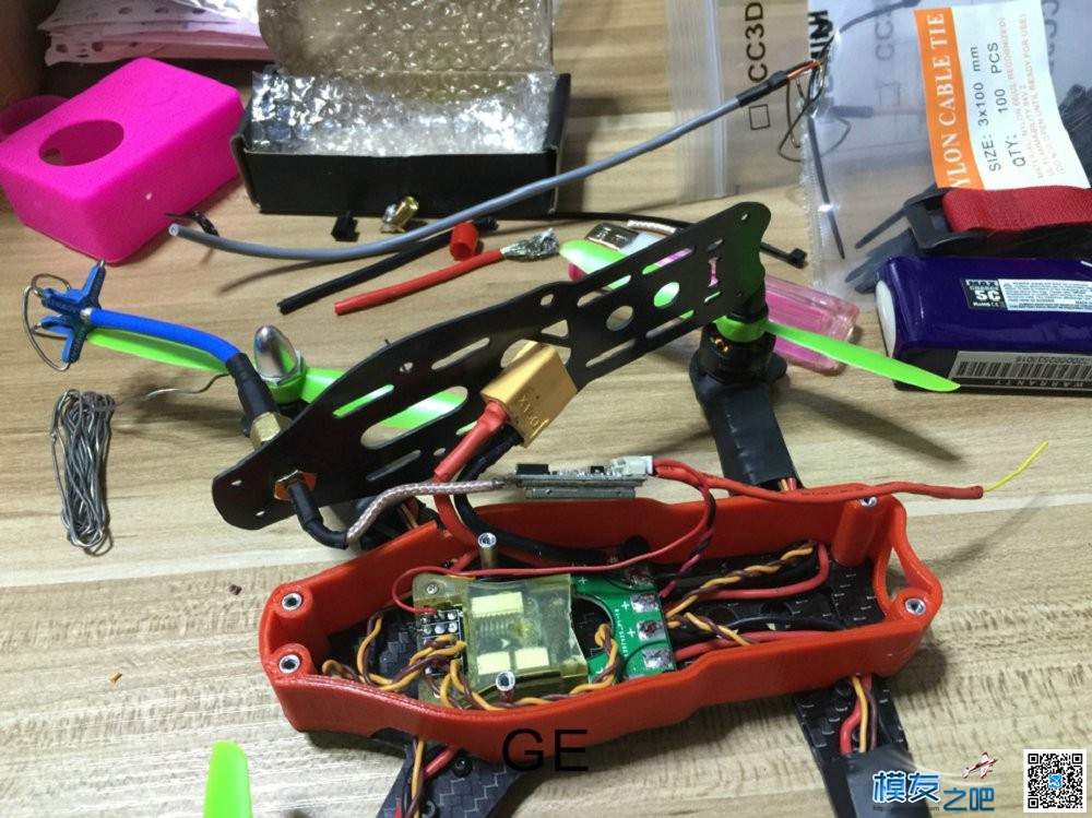 GE180Z  装机流程 减轻极致 天线,图传,飞控,电调,电机 作者:GE-FPV 4137 