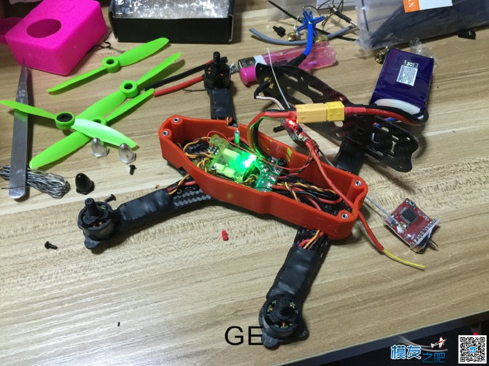 GE180Z  装机流程 减轻极致 天线,图传,飞控,电调,电机 作者:GE-FPV 4947 