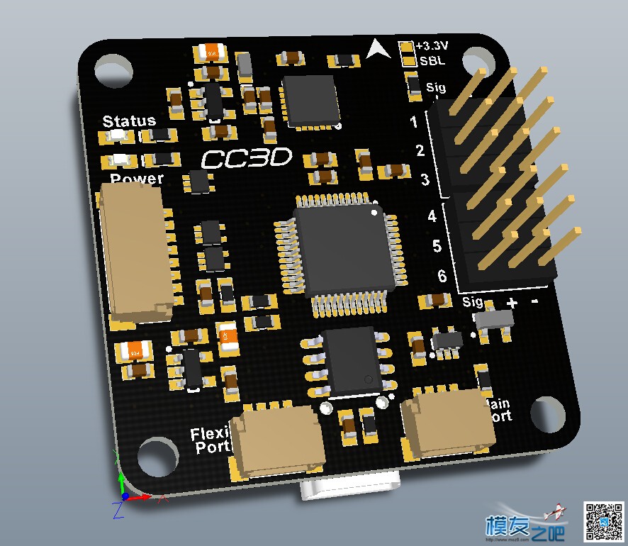 CC3D全部资料 原理图、PCB工程文件、元件清单、Gerbers文件 PCB,gerber,原理图,全部,资料 作者:一点痕迹 9702 