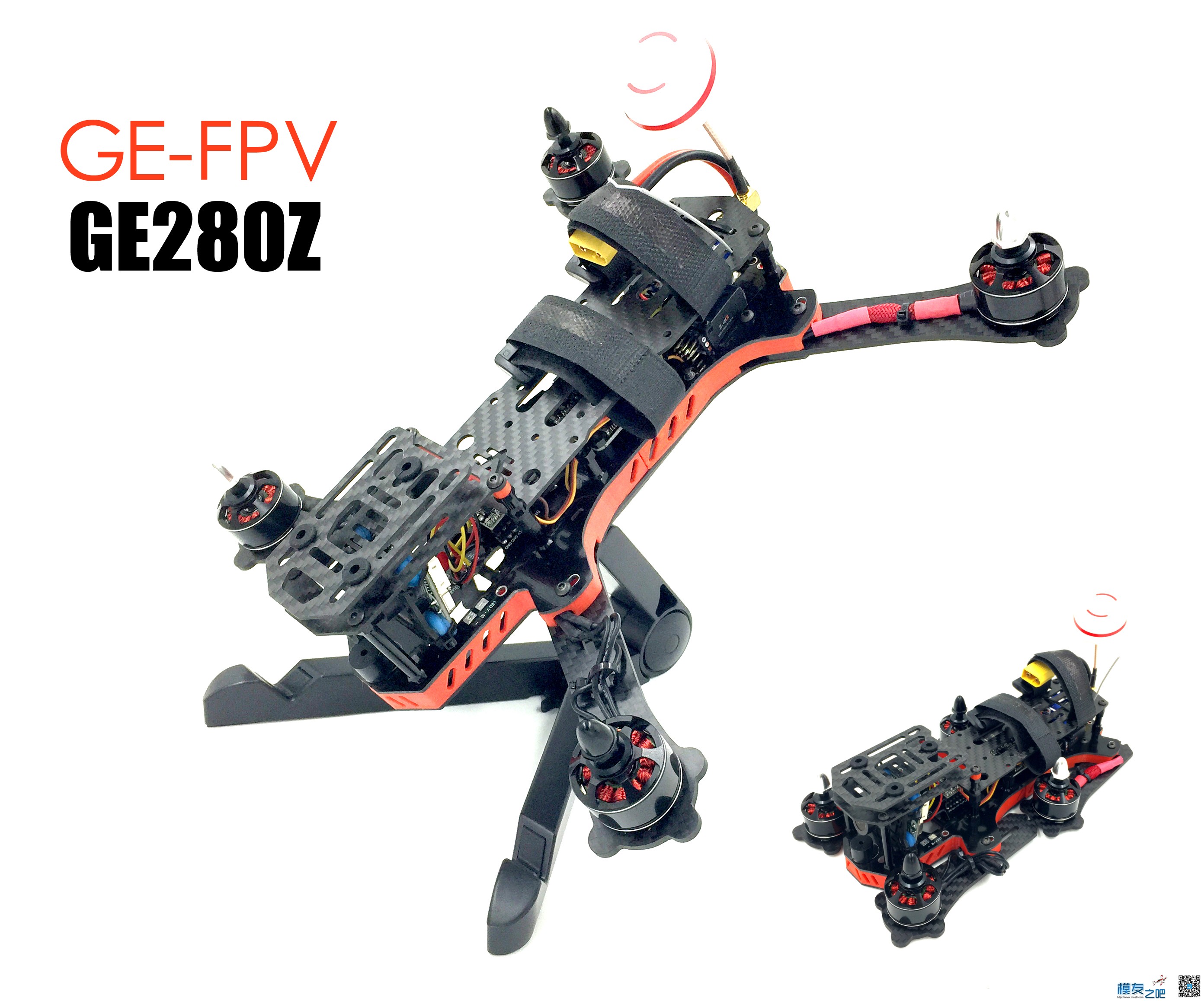 GE-FPV GE280Z  可折叠 集成线路机身板 3D打印件美化定妆照 穿越机,电池,云台,飞控,电调 作者:GE-FPV 1736 