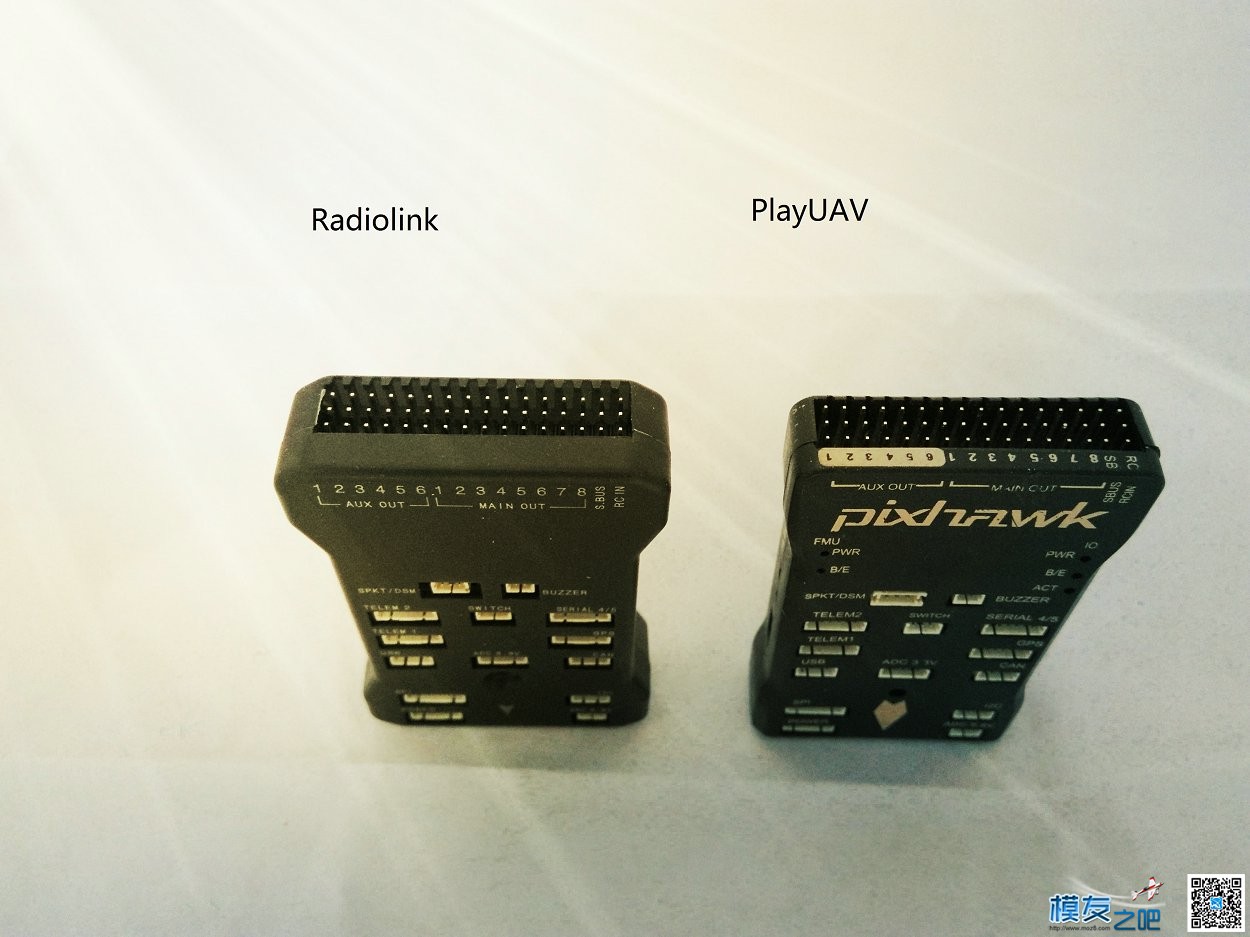 Pixhawk外观和控板比较 RadioLink VS PlayUAV 电池,航拍,四轴,GPS,payne 作者:payne.pan 348 