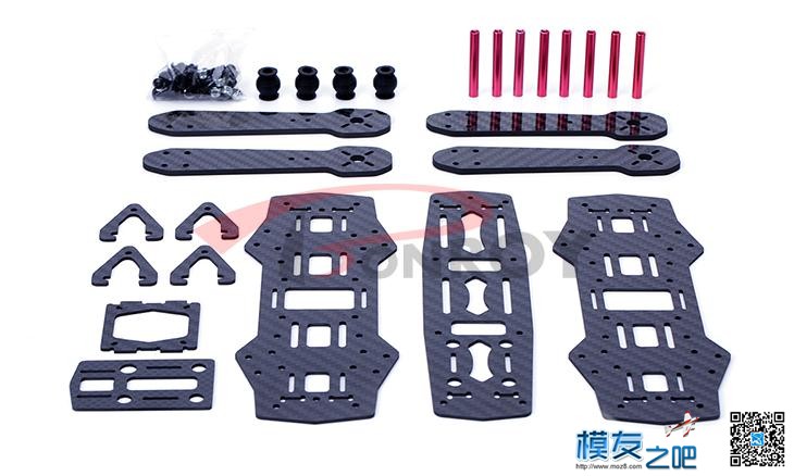 FPV穿越 QAV250机架 小四轴机架 穿越250纯碳纤四轴机架 穿越机,电池,电调,电机,FPV 作者:佰润创新 3594 