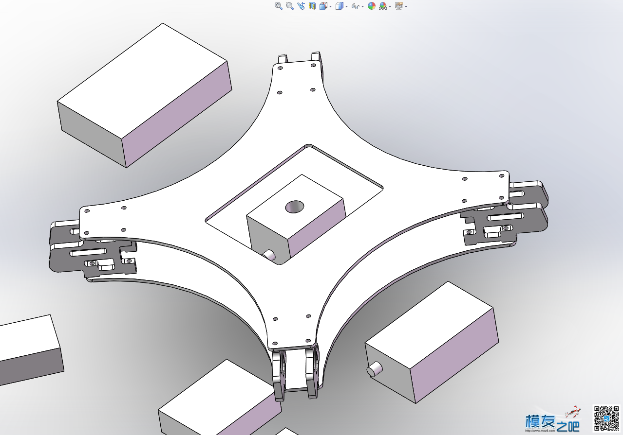 【模友之吧】多旋翼飞行器机架原创设计大赛  作者:Hero丶 2859 