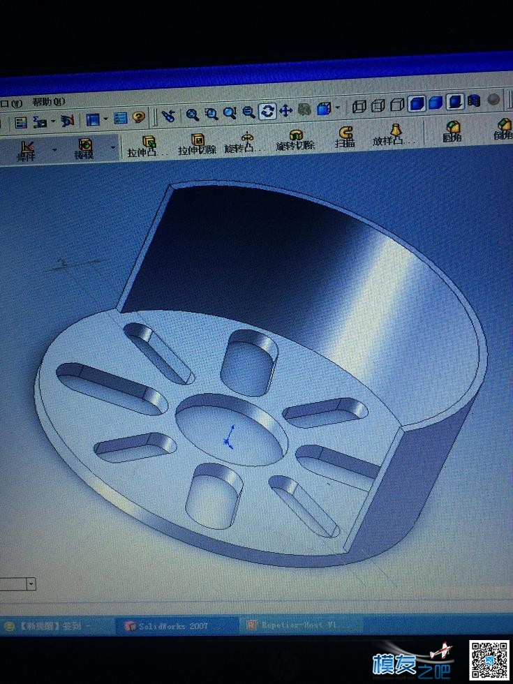 3d打印电机座 大孔3mm 小孔2mm 电机 作者:索菲亚圣心 6769 