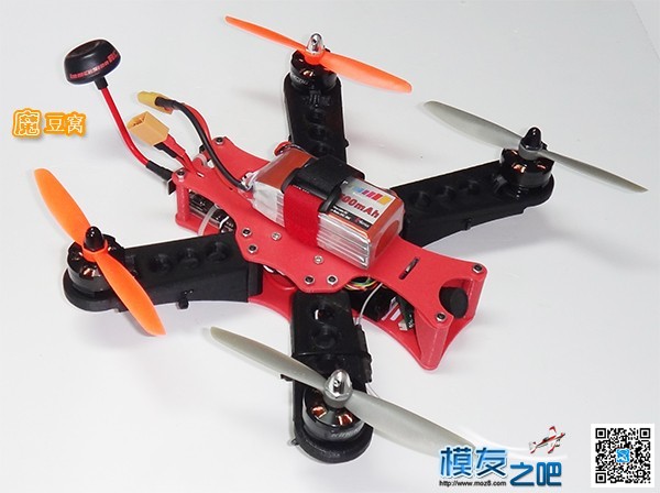 送3D打印250机架，并附安装实例 穿越机,图传,飞控,电调,电机 作者:夕阳红 6855 
