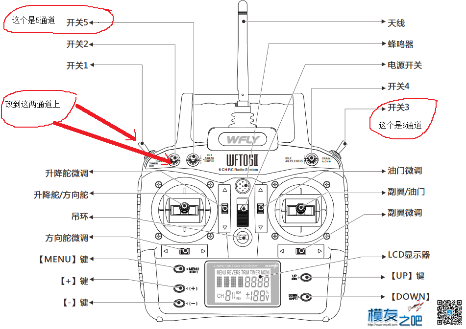 天6二代 怎么把5.6通道设置到两个三段开关上 在线,开关,通道 作者:huangzhisen 1079 
