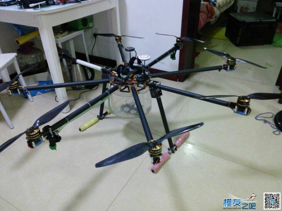 植保机  1.5m轴距八轴棉花脱叶测试 无人机,植保机 作者:岩啸 9005 