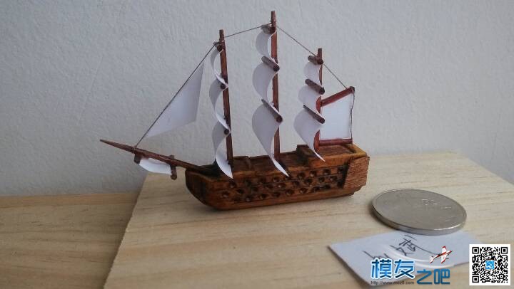 低级木工雕刻---风帆战列舰制作过程 战列舰,雕刻,木工,制作 作者:@芋头 1589 
