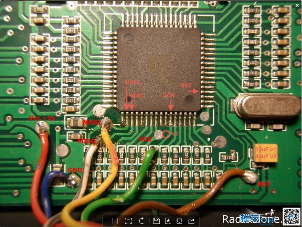 富斯9  ATMEGA64A更换ATMEGA128A教程 富斯,固件,福斯i6混控教程 作者:落木。 1245 